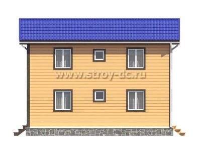 Каркасный дом, проект Д81, с террасой, балконом, многоскатной крышей, крыльцом и шестью спальнями, размером 9х10 метров, площадью 137,58 квадратных метров - фото проекта 6