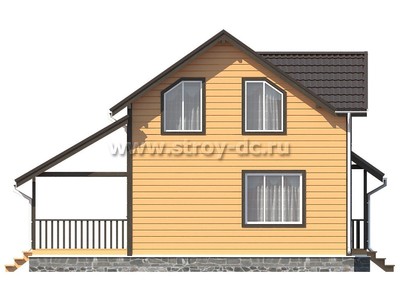 Каркасный дом, проект Д83, с террасой, многоскатной крышей и четырьмя спальнями, размером 9х10,5 метров, площадью 125,18 квадратных метров - фото проекта 4
