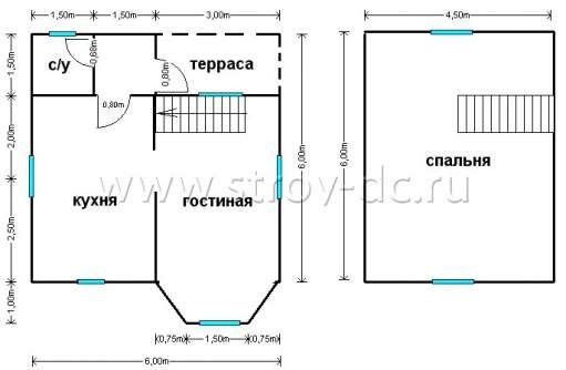 Готовый дом Д106 – планировка проекта 1