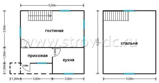 Готовый дом Д7 – планировка проекта 1