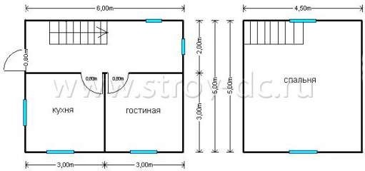 Готовый дом Д115 – планировка проекта 1