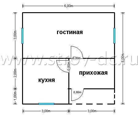 Готовый дом Д133 – планировка проекта 1