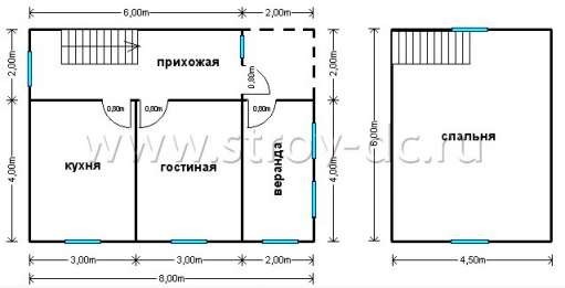 Готовый дом Д136 – планировка проекта 1