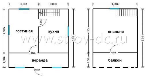 Готовый дом Д144 – планировка проекта 1