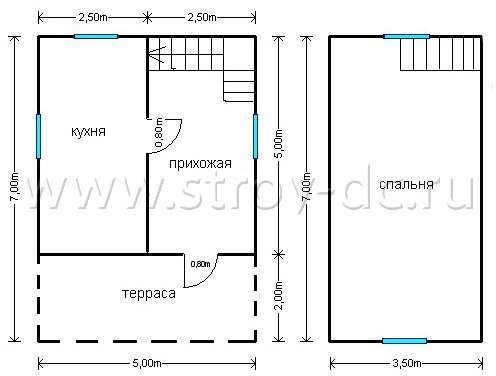 Готовый дом Д163 – планировка проекта 1