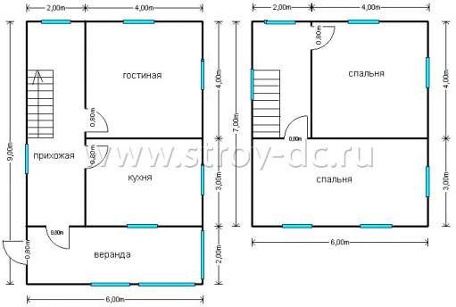 Готовый дом Д183 – планировка проекта 1
