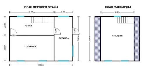 Готовый дом Д190 – планировка проекта 1