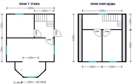 Готовый дом Д208 – планировка проекта 1
