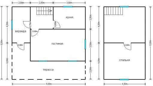 Готовый дом Д212 – планировка проекта 1