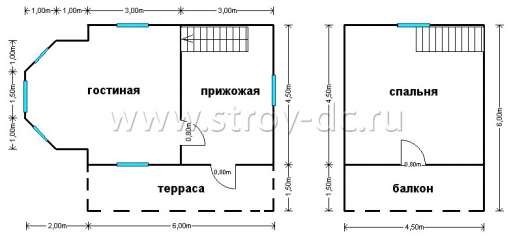 Готовый дом Д15 – планировка проекта 1