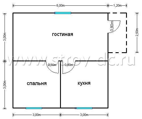 Готовый дом Д222 – планировка проекта 1
