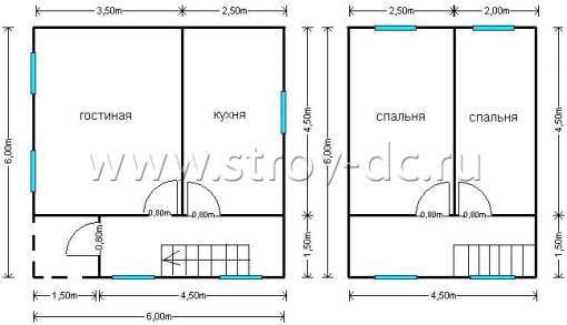 Готовый дом Д225 – планировка проекта 1