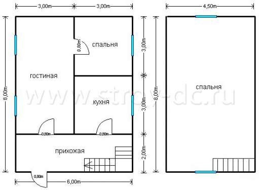 Готовый дом Д48 – планировка проекта 1