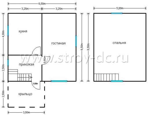 Готовый дом Д67 – планировка проекта 1