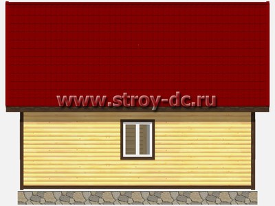 Каркасный дом, проект Д19, с мансардой, двухскатной крышей, крыльцом и тремя спальнями, размером 8х7,5 метров, площадью 83,05 квадратных метра - фото проекта 5