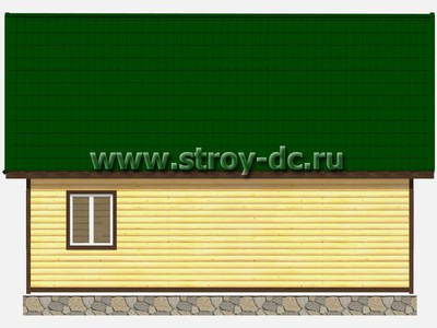 Дом из бруса, проект Д20, с мансардой, террасой, двухскатной крышей, крыльцом и тремя спальнями, размером 8,5х9 метров, площадью 96,11 квадратных метров - фото проекта 5