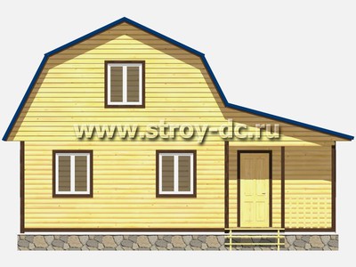 Дом из бруса, проект Д21, с каркасной верандой без утепления, размером 7х9 метров, площадью 85,49 квадратных метров - фото проекта 3