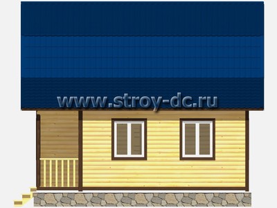 Дом из бруса, проект Д21, с каркасной верандой без утепления, размером 7х9 метров, площадью 85,49 квадратных метров - фото проекта 4
