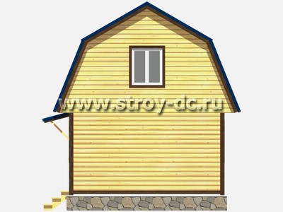 Каркасный дом, проект Д36, с мансардой, ломаной крышей и одной спальней, размером 4х5 метров, площадью 30 квадратных метров - фото проекта 5