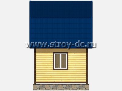 Дом из бруса, проект Д36, с мансардой, ломаной крышей и одной спальней, размером 4х5 метров, площадью 30 квадратных метров - фото проекта 6
