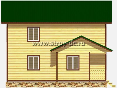 Каркасный дом, проект Д67, с каркасной верандой, размером 8,5х9 метров, площадью 118,9 квадратных метров - фото проекта 4